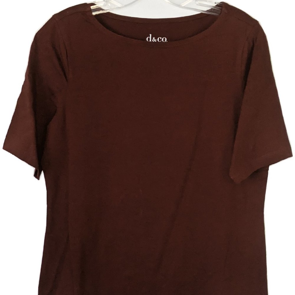 Denim & Co. Jersey Boat Neck Elbow Sleeve Top